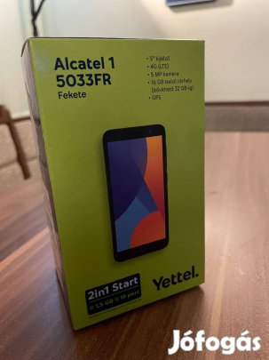 Alcatel 1 (2021) 16GB 1GB RAM Dual (5033FR) Mobiltelefon Új Yettel