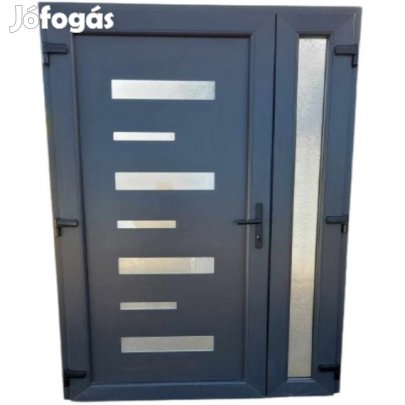 Alex -2- Műanyag bejárati ajtó / 138x208 / Antracit / NYITHATÓ OLDALL