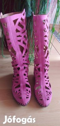 Alex olasz valódi bőr női csizma