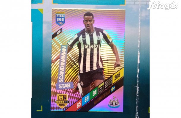 Alexander Isak Panini Fifa 365 2024 Scandinavian Star focis kártya