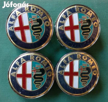 Alfa Romeo 60 mm-es új felni kupak (felni közép) arany színű