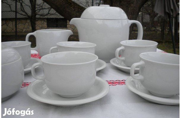 Alföldi Saturnus hófehér teás készlet Horváth László tervezése