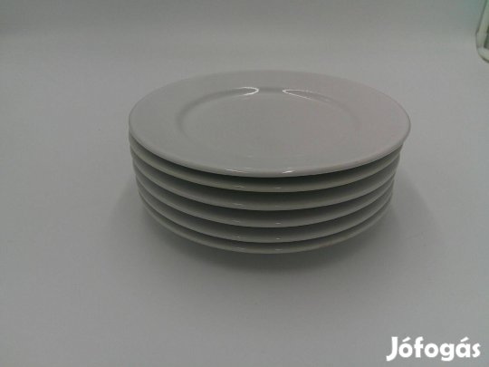 Alföldi jellegű fehér porcelán süteményes tányér ( 6 db. ) eladó