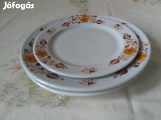 Alföldi porcelán Panni mintás lapos- és süteményes tányér ( 3 db. )