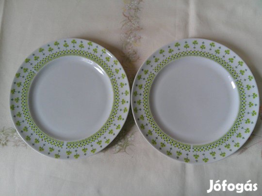 Alföldi porcelán lóherés süteményes tányér ( 2 db. )