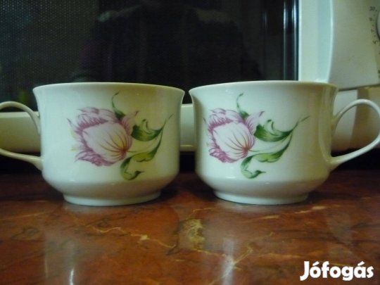 Alföldi porcelán tulipános bögre 2 db egyben 2 dl-es