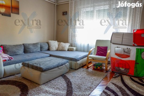 Algyő központjában, felújított, 2 szintes ikerház