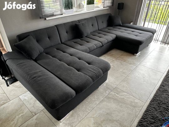 Alia ülőgarnitúra, kinyitható, ágyneműtartós, 3 díszpárnával