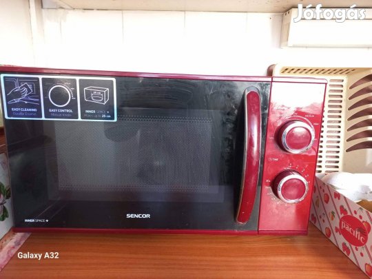 Alig használt Sencor mikrosütő, bordó színű eladó