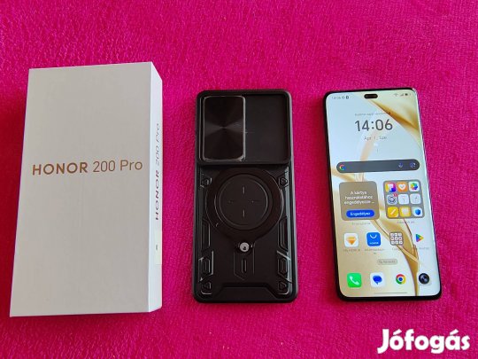 Alkalmi áron gyönyörű gyári független Honor 200 Pro 12/512GB+TOK