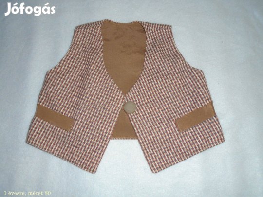 Alkalmi barna színű mellény 1 évesre (méret 80)