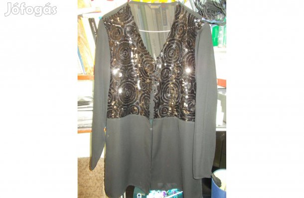 Alkalmi fekete flitteres tunika S