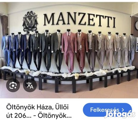 Alkalmi férfi öltöny Manzetti Bp. 17.ker