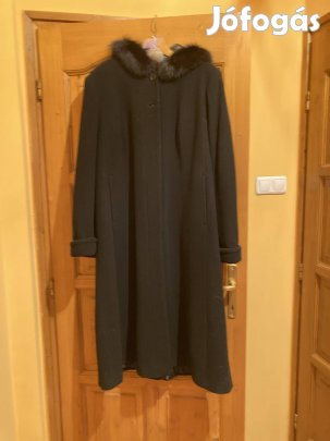 Alkalmi női hosszú szövetkabát XL