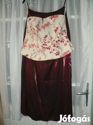 Alkalmi ruha 3 részes bordó szoknya, blézer, fűző