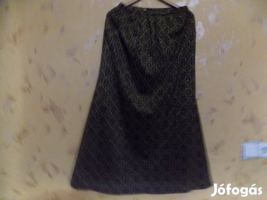 Alkalmi szoknya, hosszú, arany feketével mintás szép, egyedi