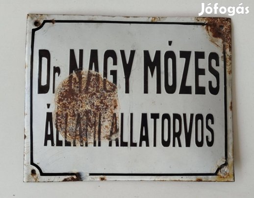 Állami Állatorvos, Zománctábla