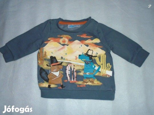 Állat mintás hosszú ujjú felső 3-6 hó (méret 68)