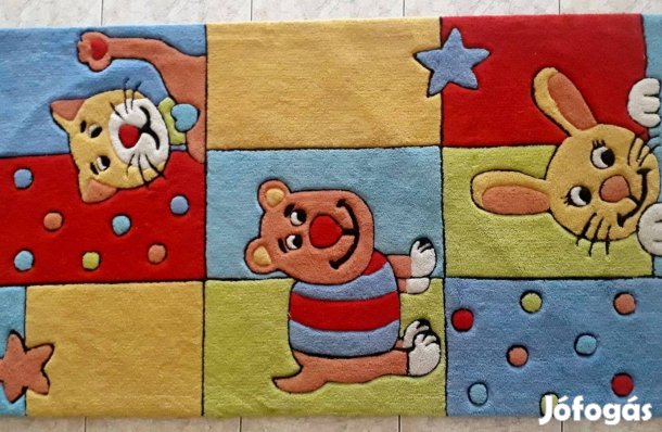 Állatfigurás gyerekszőnyeg, 150 x 80 cm