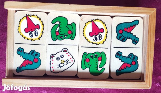 Állatos fa dominó (28 db)