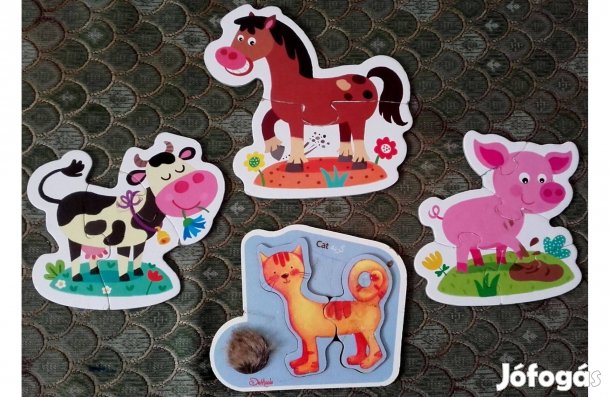 Állatos kirakók, 4 db