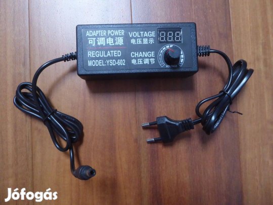 Állítható feszültségű egyenáramú táp (3-24 V, max. 3 A)