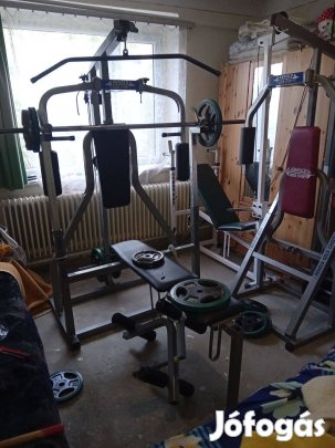 Állitható hosszúságú fekpaddal edzőgép eladó! Kondigép
