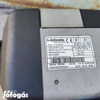 Állófűtés webasto airtop 2000s benzines komplett egység