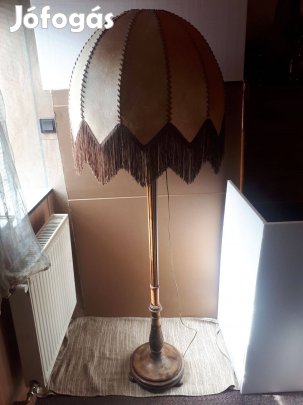 Állólámpa XIX. sz. 3 izzós bőr ernyős