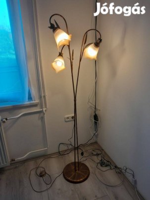 Állólámpa /3 Ágú/bronz hatású fémvázzal