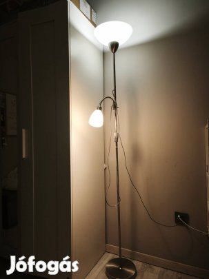 Állólámpa fehér búrával