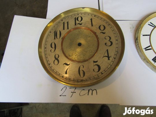 Állóóra számlap 27 cm átmérővel