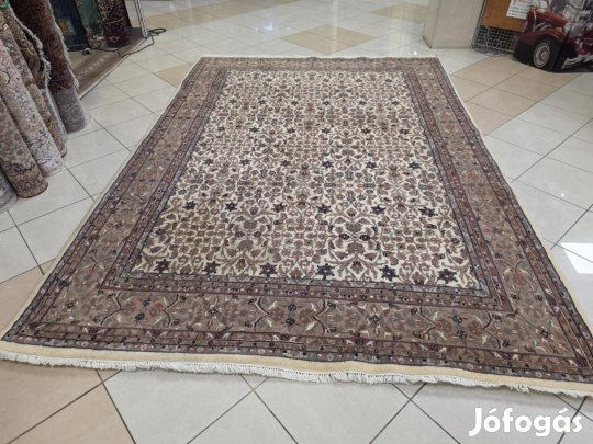 Álomszép iráni indo-tabriz kézi 245x355 gyapjú perzsa szőnyeg FZ120