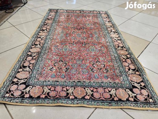 Álomszép kézi csomózású 92x151 kashmír selyem perzsa szőnyeg FZ123