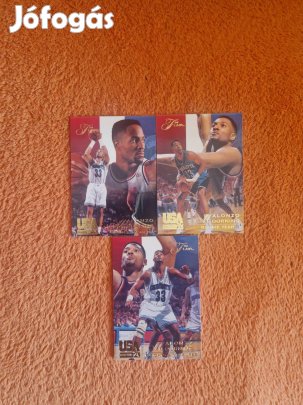 Alonzo Mourning Flair USA 1994 kosaras kártyák 3db