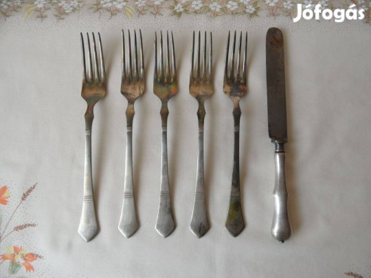 Alpacca villa + kés pótlásnak ( 6 db.)