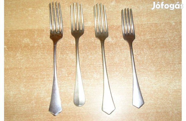 Alpaka evőeszköz vegyesen, retro - 9 db együtt