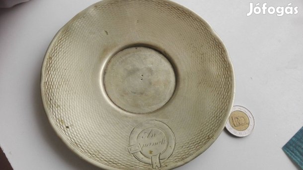 Alpakka Dísztál Szép régi jelzett db