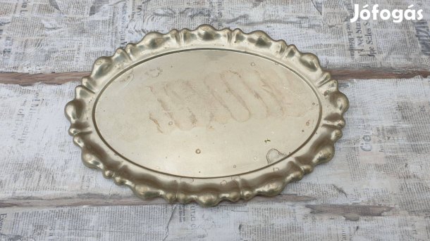 Alpakka tálca eladó, ovális, 30x44cm