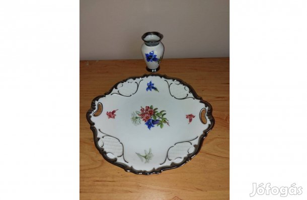 Alpenflora sorszámozott porcelán + BL Német porcelán. Gyűjtői darab