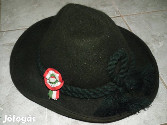 Alpenvelour sötétzöld férfi vadászkalap kalap