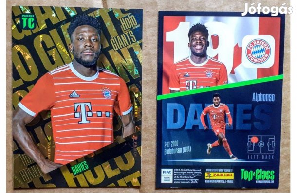 Alphonso Davies Bayern München Holo Giants focis kártya Top Class 2023
