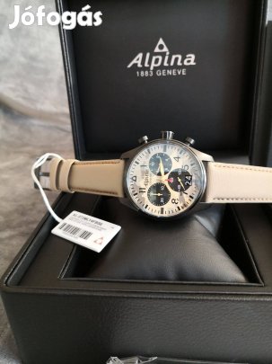 Alpina Startimer PILOT BIG DATE Chronograph CAMO Vadonat Új Full Szett