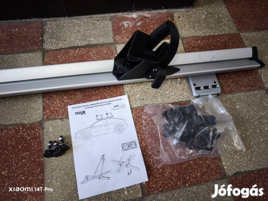 Alu kerékpár szállító tetősínre - zárható /új állapot!/