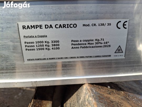 Alu rámpa 3.5m 4.1t