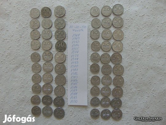 Alumínium 10 - 20 - 50 fillér 60 darab LOT ! Kép szerint