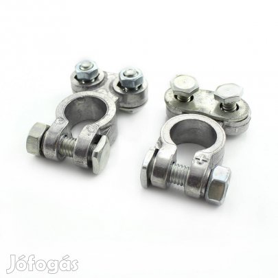 Alumínium Akkumulátor kábel saru 1 pár + és - készlet