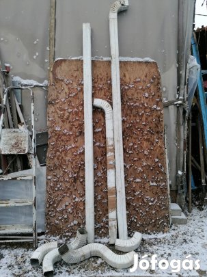 Alumínium csatorna, könyök, kifolyó. 