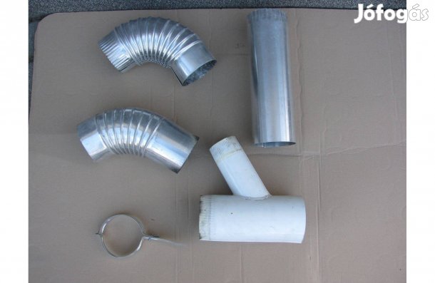 Alumínium cső tartozékok, és idomok gázkonvektor bekötéshez , 9 db