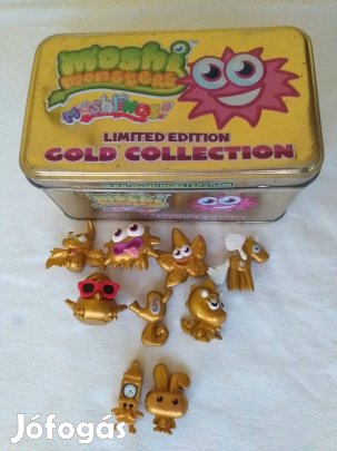 Alumínium dobozos Moshi Monsters Moshlings arany kollekció szett (hián